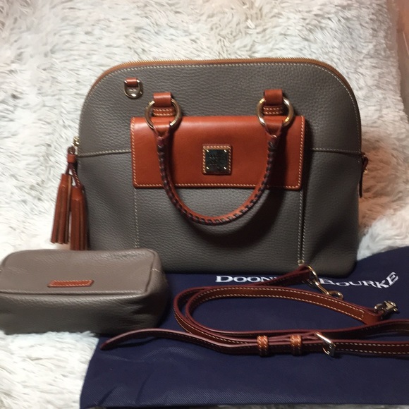 Dooney & Bourke Handbags - NWOT Dooney and Bourke gray satchel Crossbody with pouch and dust bag included